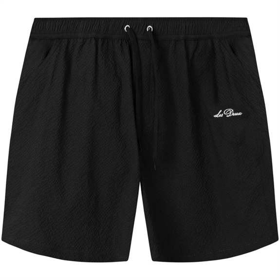 Les Deux Stan Seersucker Swim Shorts 2.0 - Black