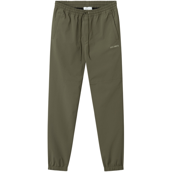 Les Deux Jerry Ripstop Track Pants - Olive Night 