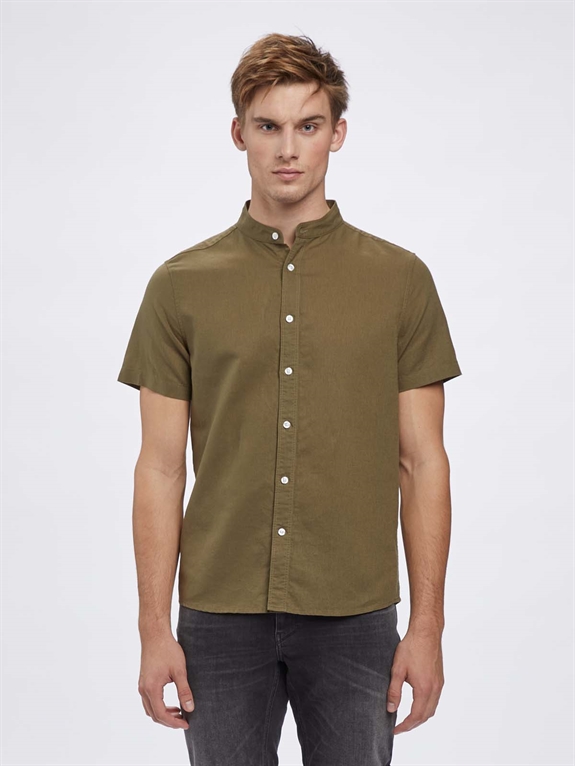 Gabba Ratter Linen SS Shirt - Deep Lichen Green