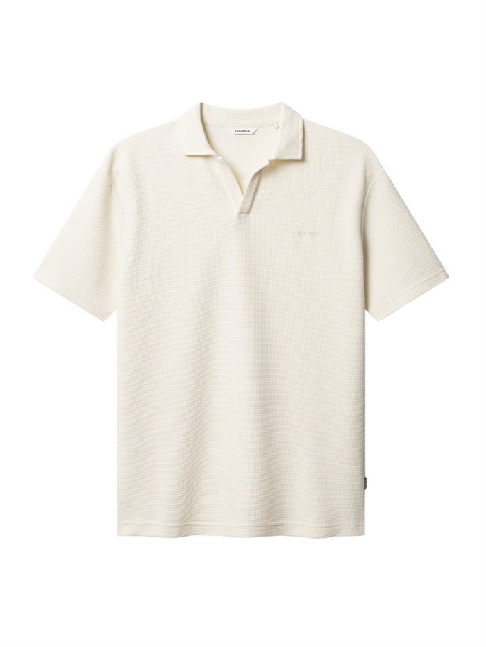 GABBA Lio Waff poloshirt - Bone White
