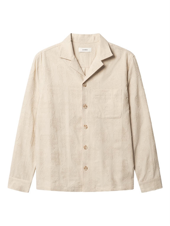 GABBA Austin Reso Raw LS Overshirt - Lt. Sand