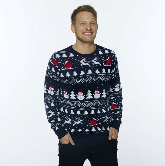 Julesweaters The Stylish Christmas Sweater - Navy