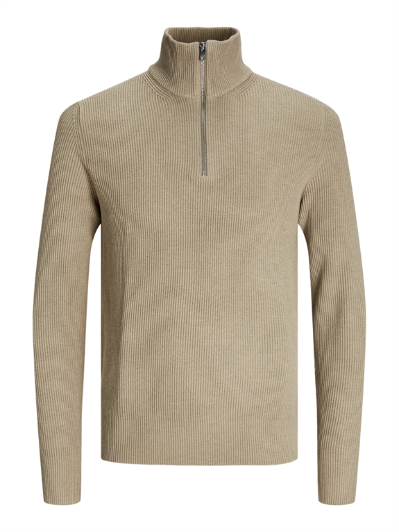 Jack & Jones Perfect Knit Half Zip - Crockery