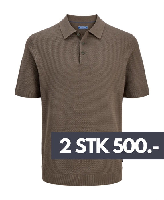 Jack & Jones Jprbluriley knit polo s/s - Morel