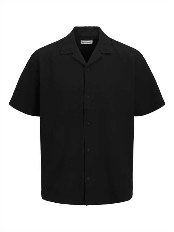 Jack & Jones Global Waffle Resort shirt SS - Black