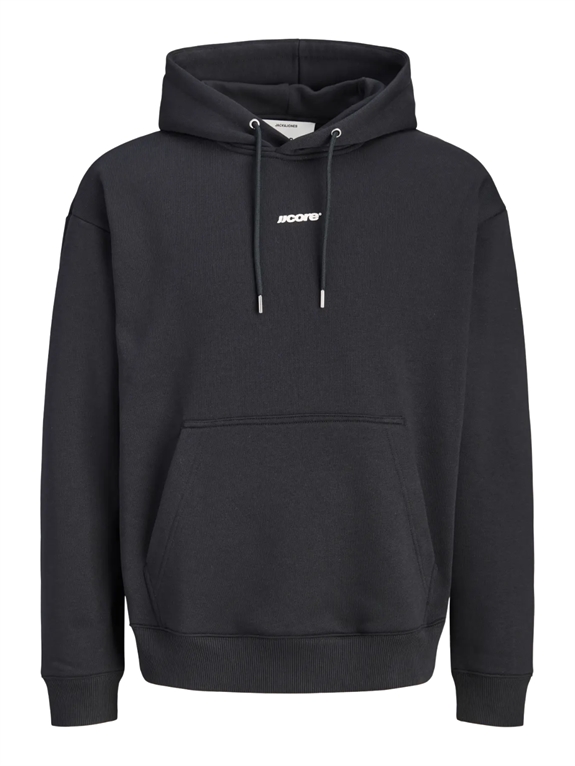 Jack & Jones Club Back Script Sweat Hoodie - Black