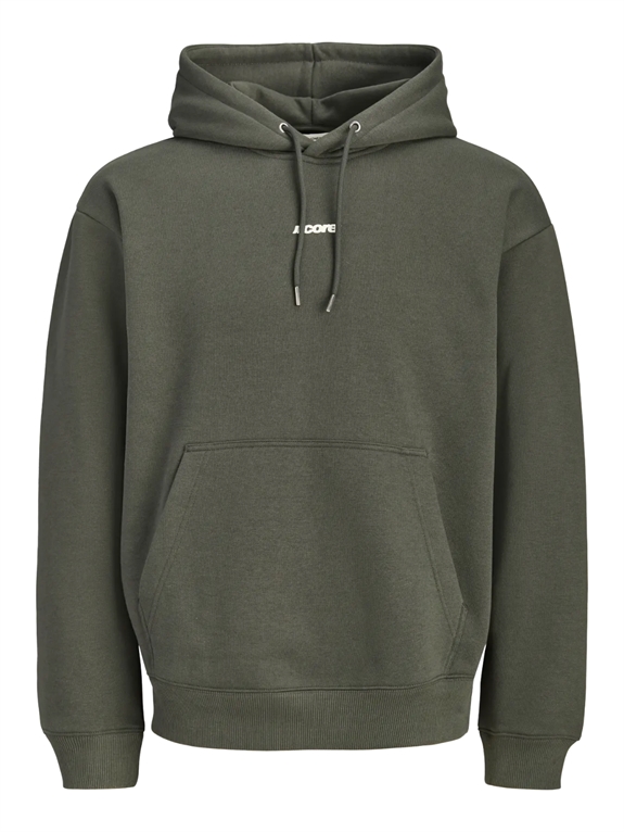 Jack & Jones Club Back Script Sweat Hoodie - Peat