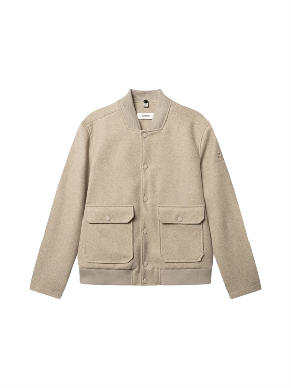 GABBA Matheo Plain Bomber Jacket - Sand