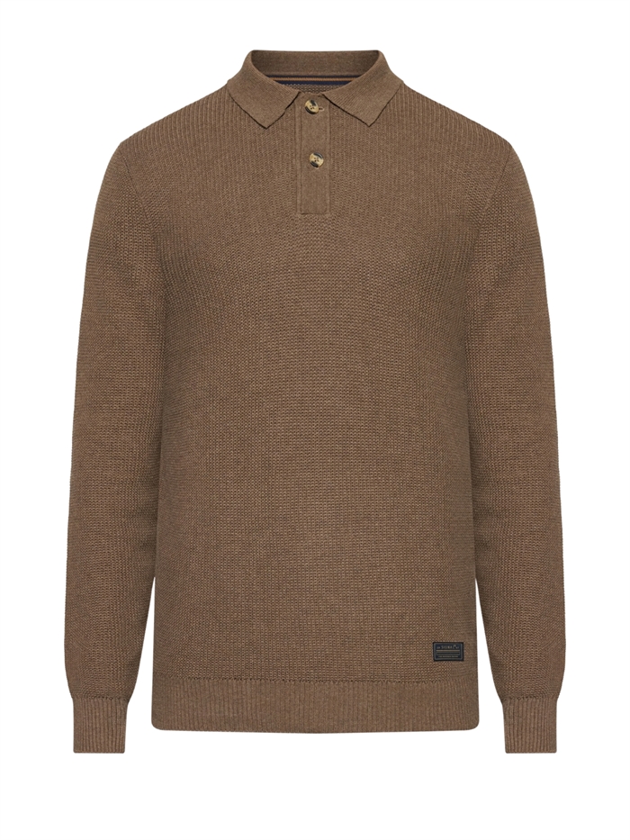 Signal KlasSi Structure Polo LS - Cocoa Brown Melange