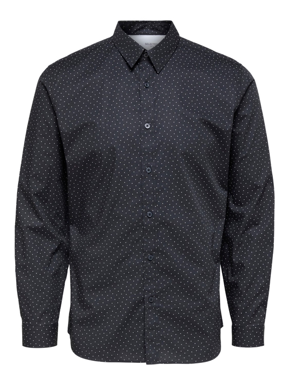 Selected Slim Marcel Shirt LS - Black/AOP