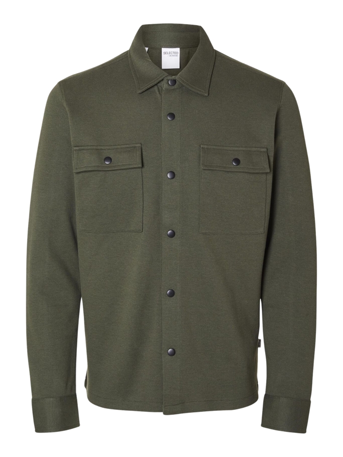 Selected Jackie Sweat Overshirt Jacket - Forest Night