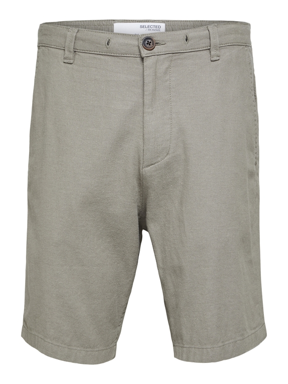 Selected Regular Brody Linen Shorts - Vetiver