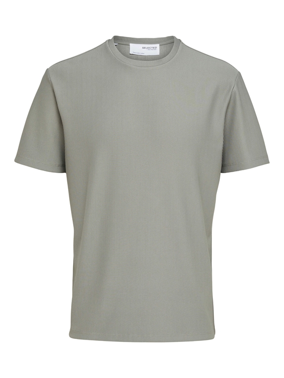 Selected Relax-Plisse Tee - Vetiver