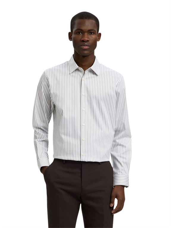 Selected Filip Performance Slim LS Shirt - Kalamata/Stripes