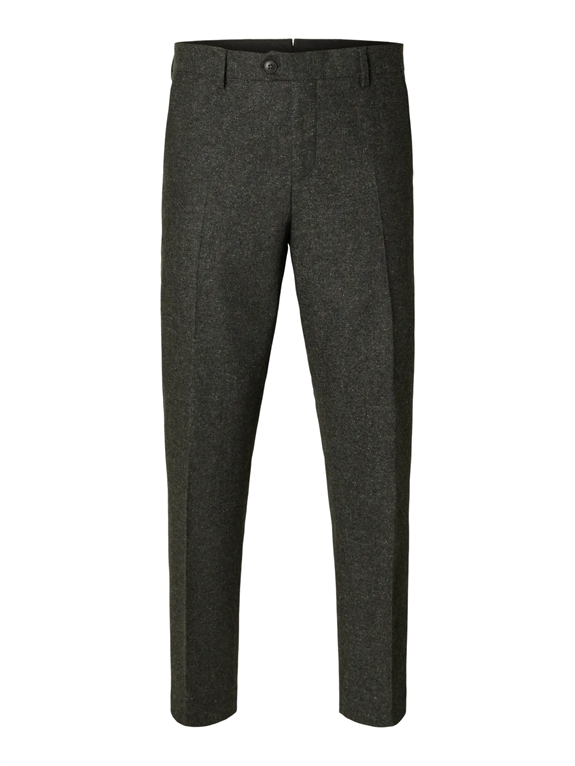 Selected Reg Bow Donegal Trouser - Dark Green