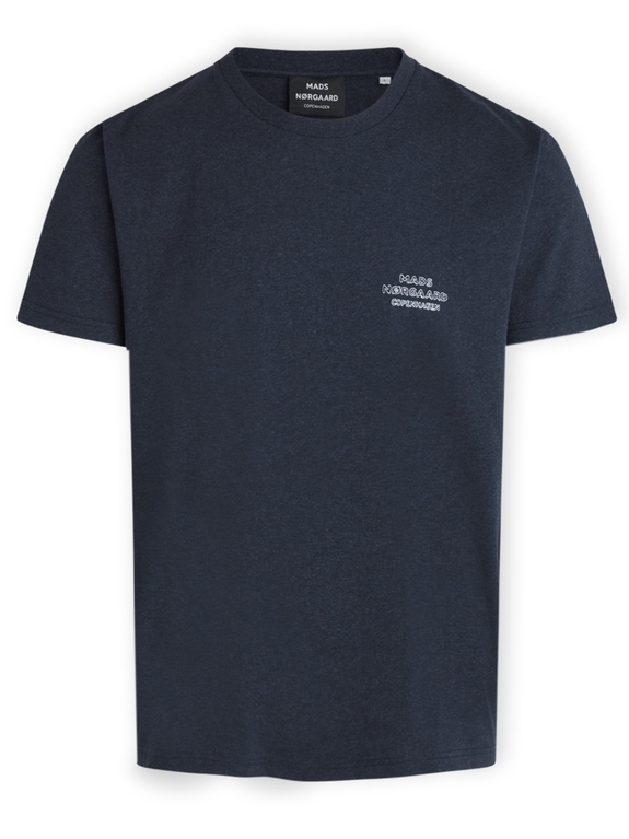 Mads Nørgaard Dusty Embroidery Thor t-shirt - Indigo
