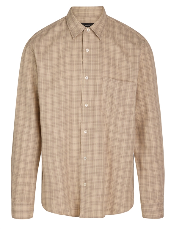 Mads Nørgaard Summer Cotton Malte Shirt - Rainy Day/Vintage Khaki