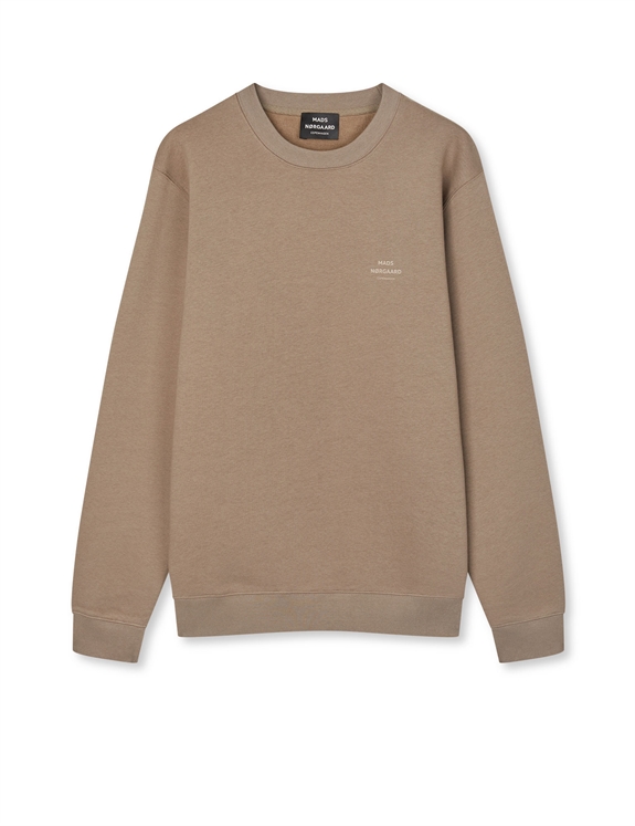 Mads Nørgaard Standard crew logo sweat - Walnut 