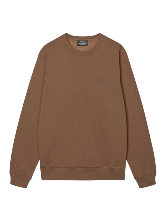 Mads Nørgaard Standard Crewneck Logo Sweat - Cocoa