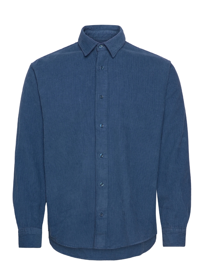 Mads Nørgaard Classic Cord Malte Shirt - Midnight Navy