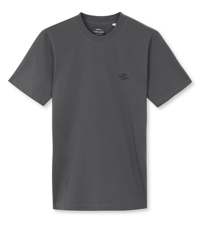 Mads Nørgaard Cotton Jersey Frode Emb Logo tee - Black Oyster