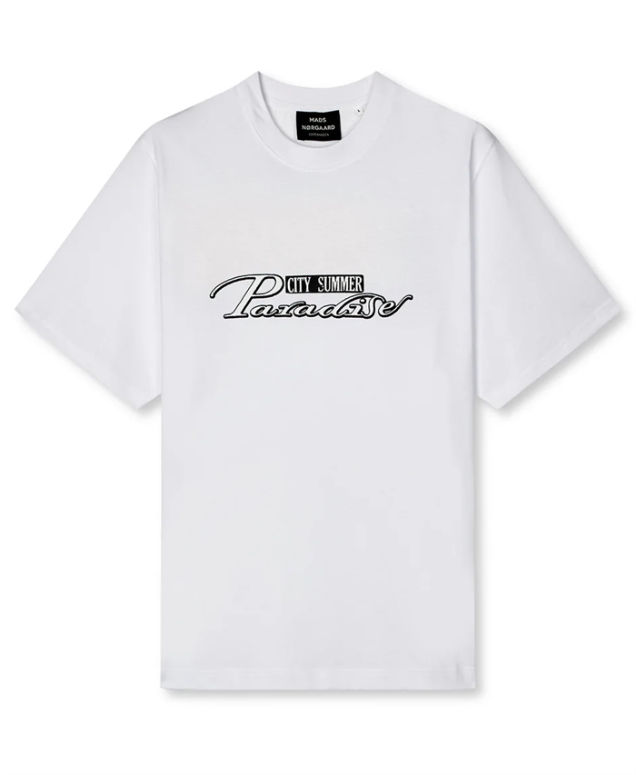 Mads Nørgaard Cotton Jersey Frode Paradise Tee - White