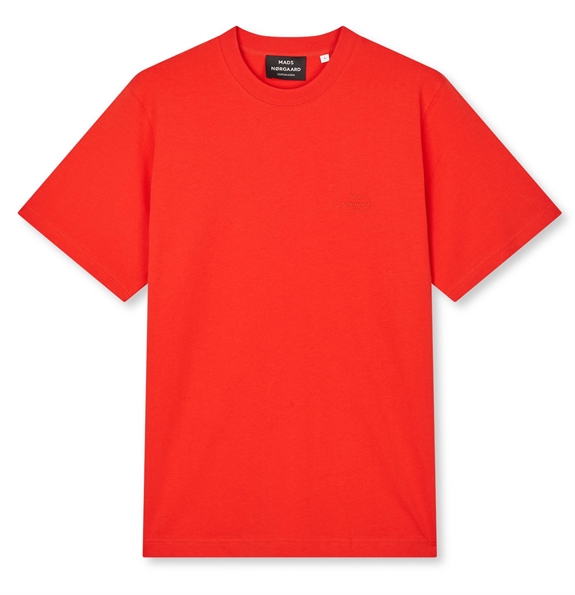 Mads Nørgaard cotton jersey Frode logo t-shirt - Fiery Red