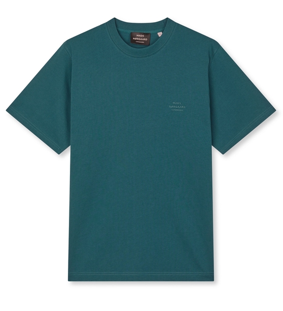 Mads Nørgaard cotton jersey Frode logo t-shirt - Deep Sea