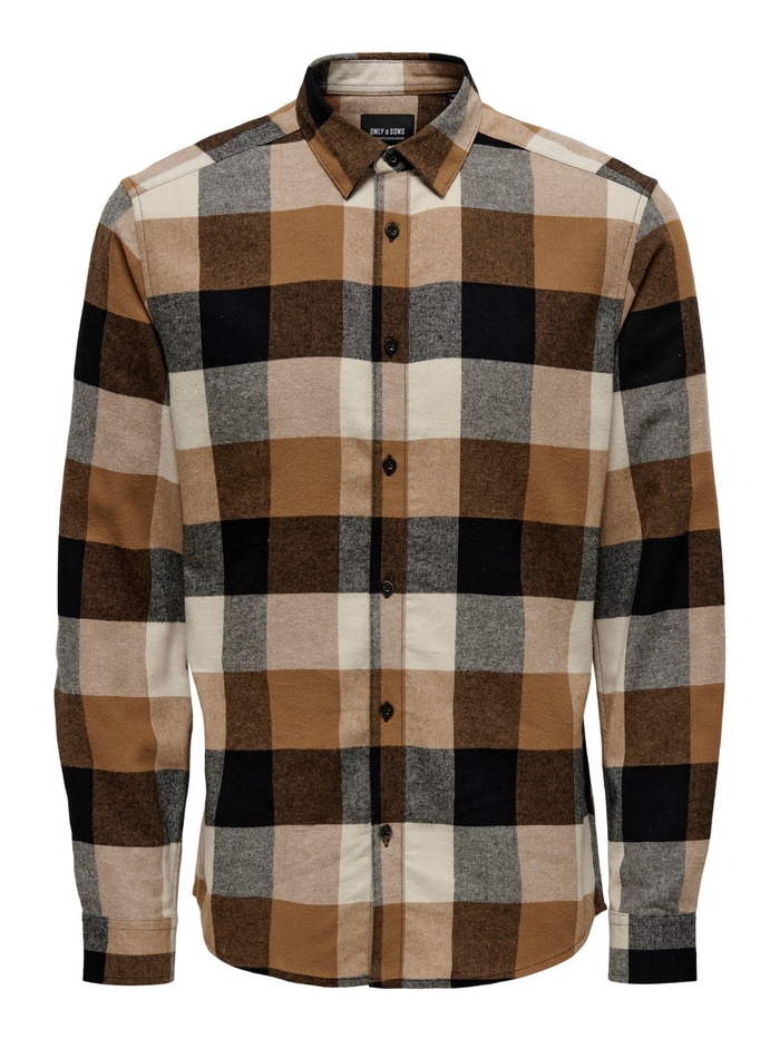 Only & Sons Gudmund LS 3T Checked Shirt - Siliver Lining