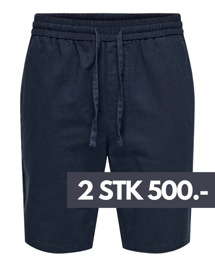 ONLY & SONS Linus 0007 Cotton Linen shorts - Dark Navy