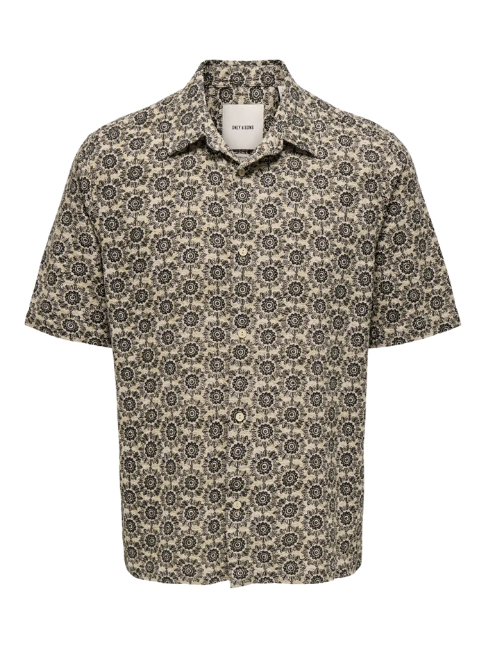 ONLY & SONS Johnson Reg SS shirt - Twill/Jet Black