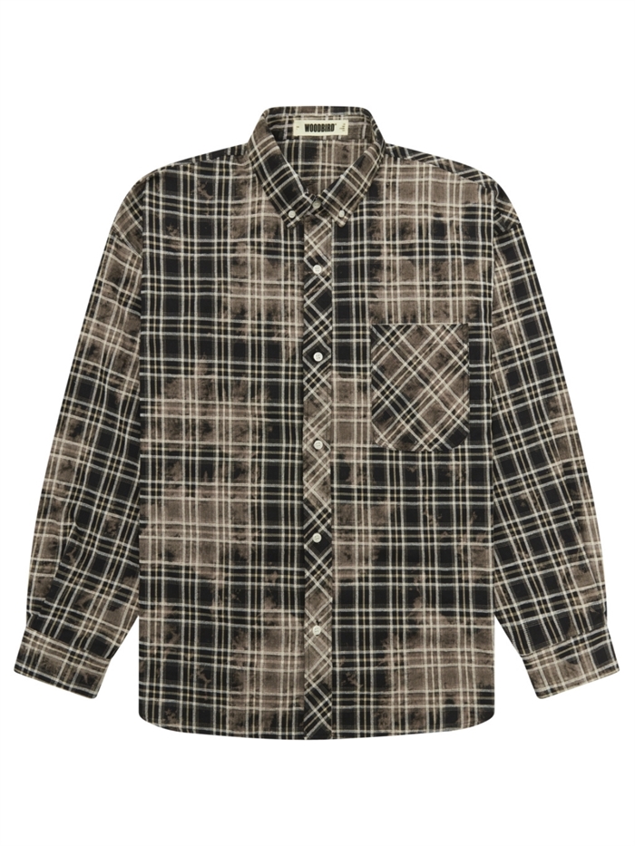 Woodbird Jong Check Shirt - Brown