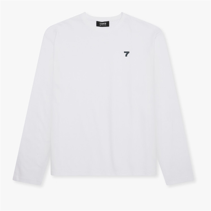 7 Days Active Waffle Long Sleeve Tee - Brilliant White