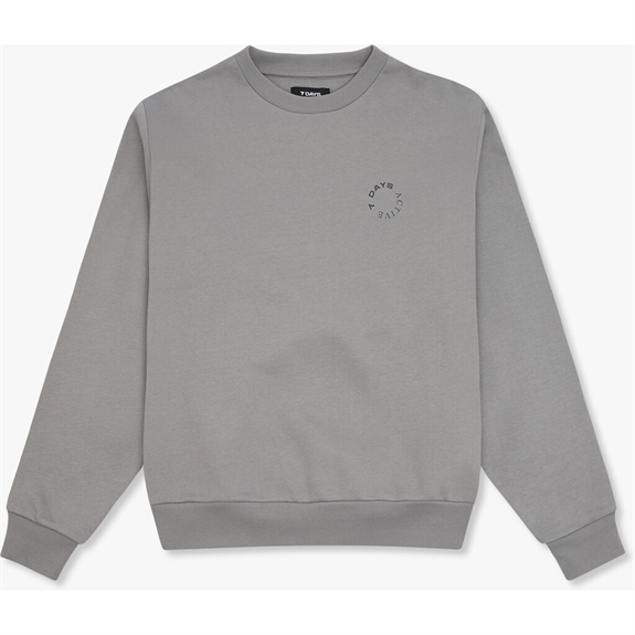 7 Days Active Organic Crewneck - Sharkskin	