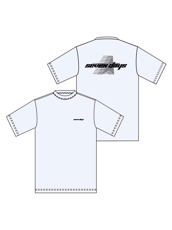 7 DAYS Active Organic Regular star t-shirt - Brilliant White