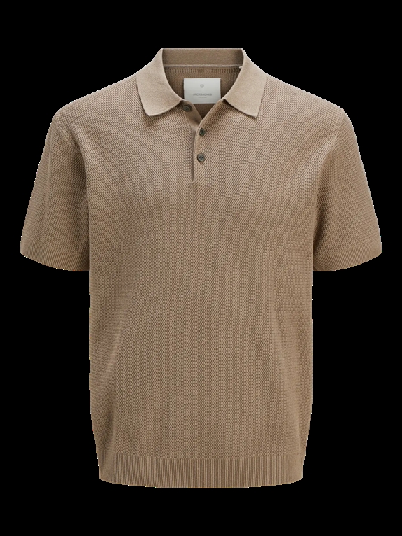 Jack & Jones Cooper Knit Polo SS - Greige