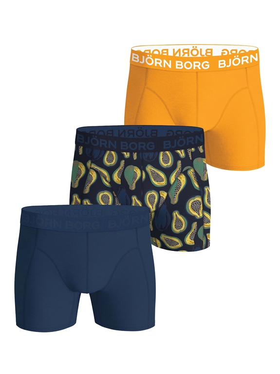 BJÖRN BORG Cotton Stretch Boxer 3-Pack - MP005 Blue/Multi/Orange