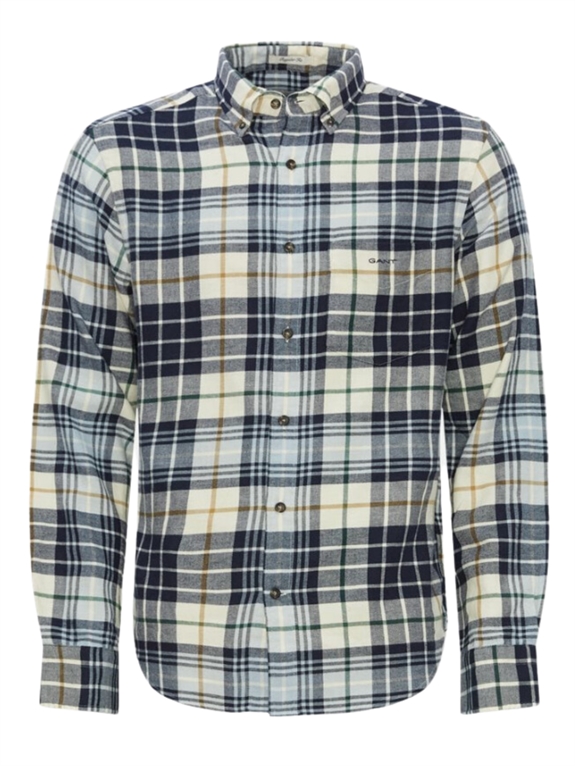 GANT Reg UT Plaid Flannel Check shirt - Cream