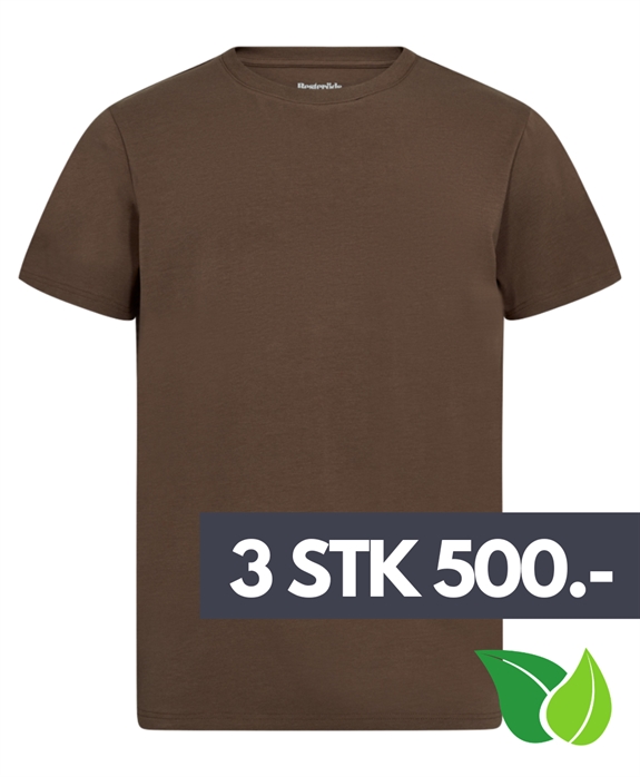 Resteröds Bambus r-neck t-shirt - Light Brown