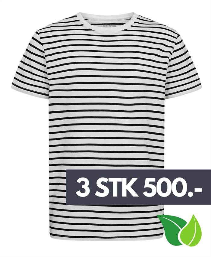 Resteröds Bambus r-neck t-shirt - Black Stripe