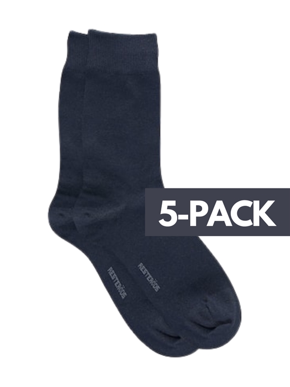 Resteröds 5-pack Bambus strømper - Navy