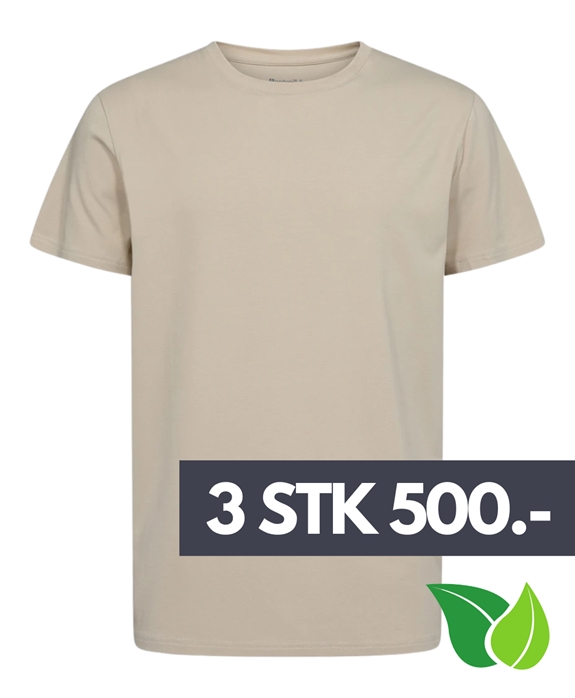 Resteröds Bambus r-neck t-shirt - Light Sand