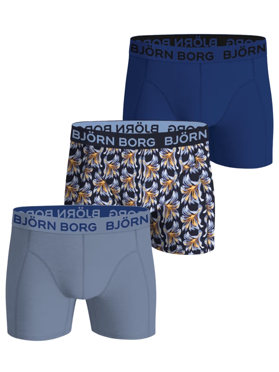 BJÖRN BORG Cotton Stretch Boxer 3-Pack - MP003 (Light blue, blue, navy)