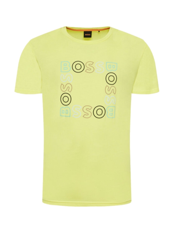 BOSS Casual Teesquare t-shirt - Light/Pastel Yellow