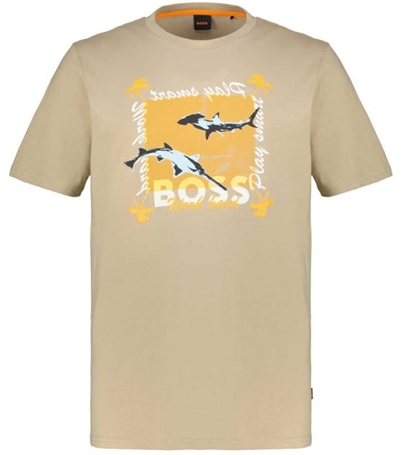 BOSS Orange TeeShark t-shirt - 263 Medium Beige 