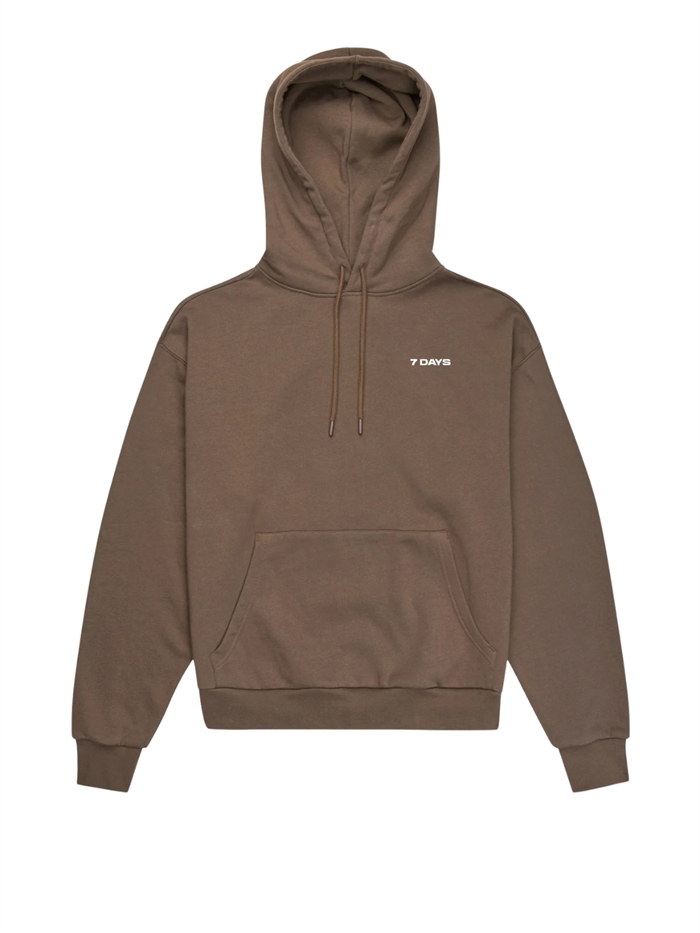 7 DAYS Active Organic Graphic hoodie - Major Brown