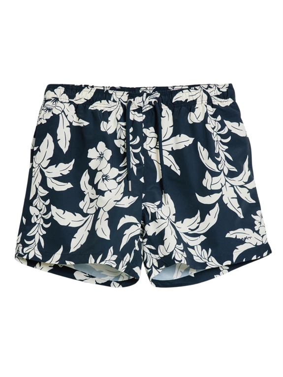 GANT Palm Lei Print Swim Shorts - Evening Blue