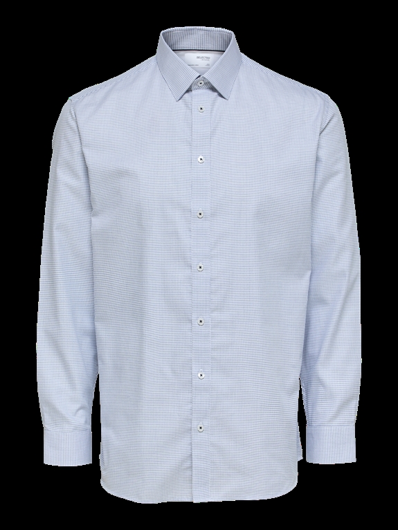 Selected Reg Ethan Square Shirt LS - Bright White/Checks