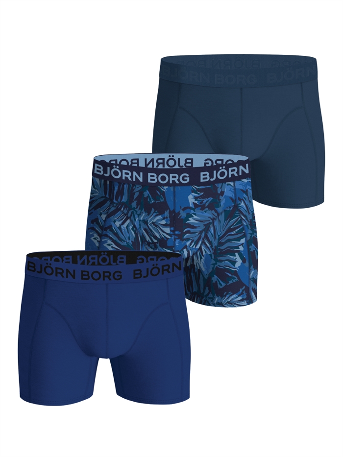 BJÖRN BORG Cotton Stretch Boxer 3-Pack - MP005 (Blue)