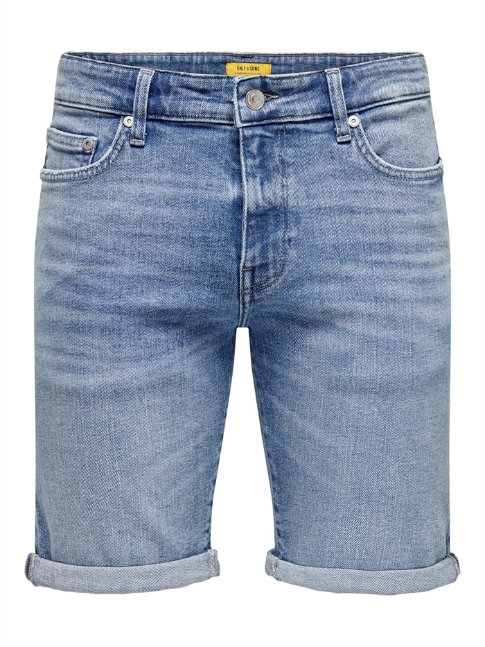 Only & Sons Ply MBD 8772 Tai Denim Shorts - Medium Blue Denim